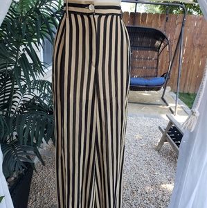 Striped wide leg pant